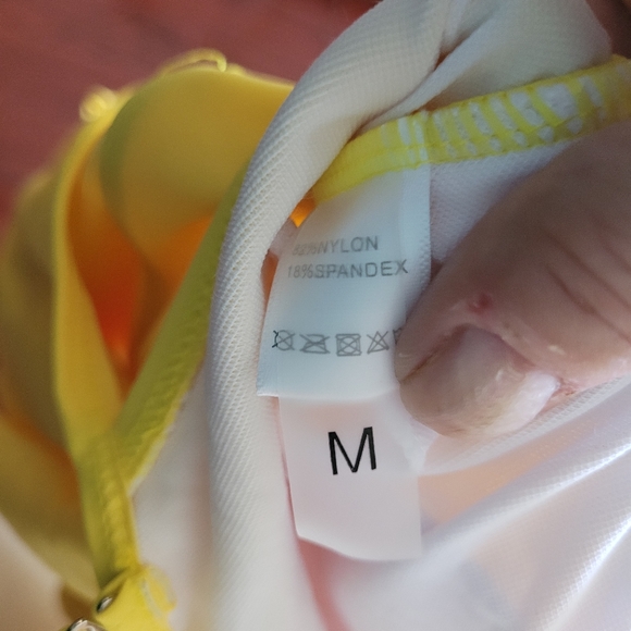 Yellow one piece bathing suit - Picture 3 of 4